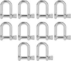 10-pack U-formad Zink Alloy Shackle för Paracord
