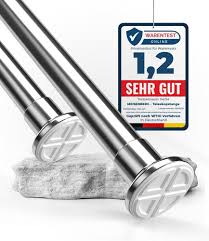 MEISENBERG Borrfri Duschdraperistång 90-160 cm i Rostfritt Stål