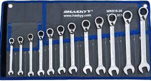 HASKYY Skiftnyckelset 12 st – 8–19 mm med 15° Arbetsvinkel