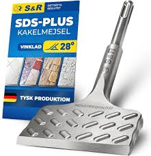 S&R Högpresterande Vinklad Kakelmejsel SDS Plus 165x75 mm