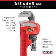 RIDGID 31 000 6 Tum Rörtång & 15 cm Skiftnyckel för Tung Användning