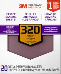 3M Professionellt Slippapper 320 Korn 9x11 Tum