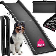 Tectake® Vikbar Hundramp för Bil - Halksäker Hundtrappa