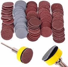 Set med 100 st rund slipskivor P100/180/240/1500/3000