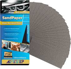 ALPXUXP Sandpapper 180 korn - 30 Stycken Svart Vått och Torrt