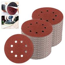 160 Stk 125 mm Velcro Slipplattor med 8 Hål