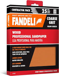 Fandeli Grovt Sandpapper i Trä