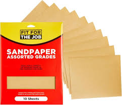 Fit For The Job: 10 Stora A4 Sandpapper - Blandade Korns