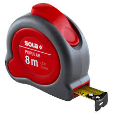 Måttband Sola PP 8m - Röd/Grå