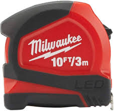 Milwaukee LED-måttband 3m/10ft - Röd