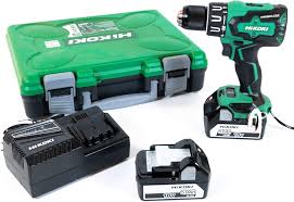 Hitachi Hiko DV18DBSLWJZ Borrmaskin med Slagnyckel och 2 Batterier