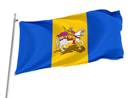 Kyiv Oblast Flagga med Unikt Designtryck