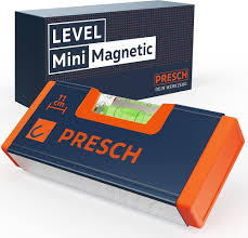 Presch Mini Vattenpass 11.3 cm - Förstärkt Magnet & Stötskydd