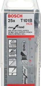 Bosch Professional 25-pack Sticksågblad T 101 B Clean för Trä