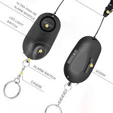 BXROIU 2-Pack Personliga Larm med LED-lampor