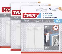 tesa Självhäftande Spikar för Tapeter och Gips - 3-pack