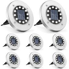 ONSTUY Solcellsbelysning med 12 LED-lampor - Vattentät Trädgårdslampa