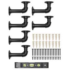 GAVENCI Rörhyllfästen – Set med 6 Gjutjärnshyllfästen 25 mm