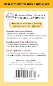 Merriam-Webster Synonymer och Antonynor