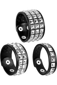 Punk Nitarmband i Silver - Boland 64418 Unisex