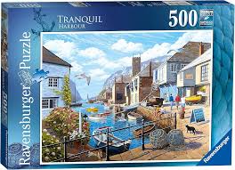 Lugn Hamn Pussel - 500 Bitar för Vuxna och Barn 10+