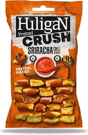 Huligan Pretzel Crush med Sriracha - 18 x 65 g Snacks