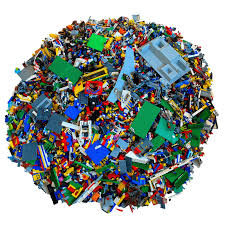 1 kg Färgglada Lego-bitar: Hjul