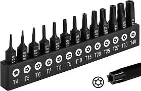 DAKCOS 13-delars Tamper-proof Torx Bit Set i S2 Stål