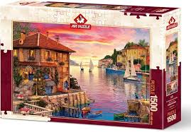 Pussel: Medelhavets Hamn - 1500 Bitar