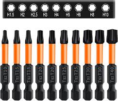 Professionellt Bits-set: 10 Skruvmejslar 50 mm
