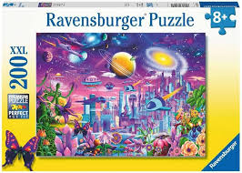 Ravensburger Cosmic City Pussel - 200 Bitar för Barn 8+