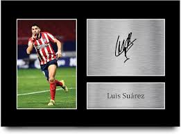 Signerad A4-bild av Luis Suárez - Atletico Madrid