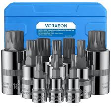 VORXEON 10-delars XZN Triple Square Spline Bit Socket Set