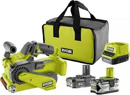 Bälteslipare RYOBI 75 mm med 2 Batterier 18 V
