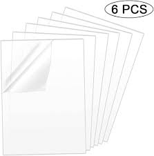 6 St Klar Akrylplattor - Transparenta Blad