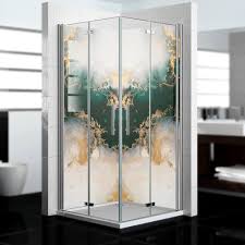 Dedeco Hörnduschvägg Marmor V15 - Vattentät 90x200 cm