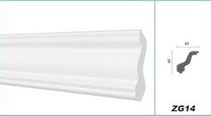 Heximo Taklister i Polystyren - Modern Stuckatur 2m ZG14