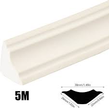 Flexibla självhäftande taklister - Vit 38x26 mm