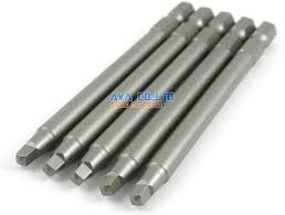 5-delars Magnetisk Fyrkantig Skruvmejselbit S2 Stål - 3x3 mm