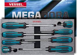 VESSEL MEGADORA 8-delars Skruvmejselset i EVA-skum
