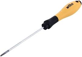 Wiha 30242 ESD-säker slitsad skruvmejsel med SoftFinish-handtag