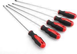 Chesoon 5 st Extra Långa Magnetiska Torx-skruvmejslar T15-T30