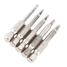 5-pack 50mm Hex Skruvmejselbits med Stark Magnet