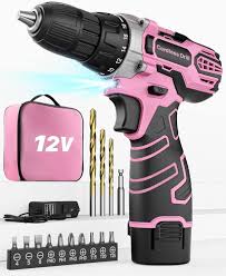 Rosa 12 V skruvdragare med 2