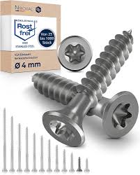 TORX Rostfri Skruvhuvud V2A 4x20mm - 1000 Stk