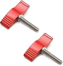 YINRUISCREW M8 Vingskruvar med Handtag - Justerbara 2-pack (Röd