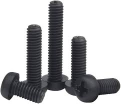 Nylon Pan Head Skruv Metrisk Gänga - Svart (20 St)
