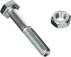 Hexagonal skruv med mutter M10 x 60 mm - 2 pack