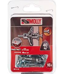 Molly M60010-XJ Grå Platta Krokar för Skruvar Ø 3