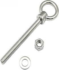 Ringskruvar i rostfritt stål M8 x 100 mm - 2-pack